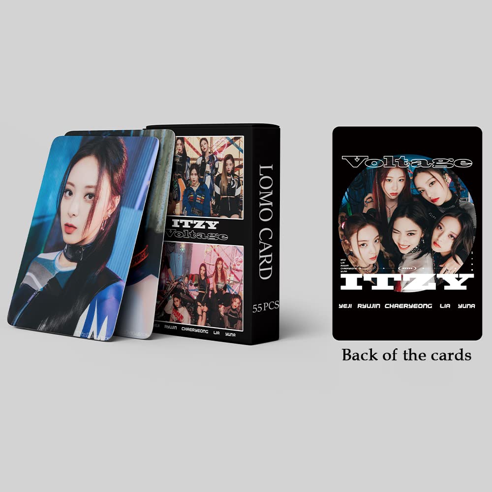 PYAJUU ITZY LOMO Cards 55pcs ITZY Voltage Photo Cards KPOP ITZY